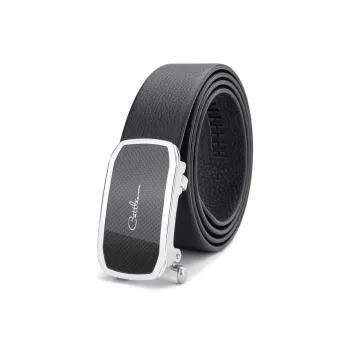 Cows Reign Stainless Steel Automatic Buckle Belt Versatile Business Pants Belt Leather Belts Men's Width 3.4cm