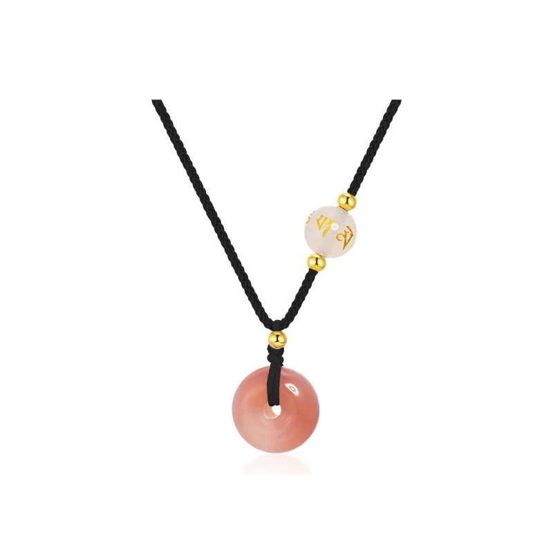 Far Mountain Joe Agate Jade Collarbone Chain Necklace Unisex-0