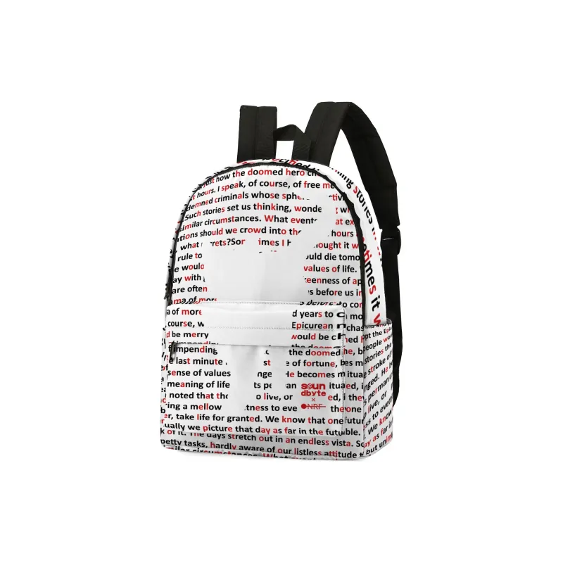 ONRF Polyester Students Backpack Regular Unisex White-1
