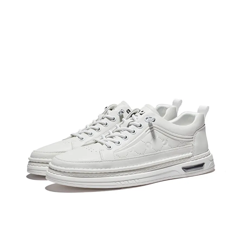 JOSINY Small White Shoes Wear-resistant And Lightweight Low-Top Skateboard Shoes Men's-2