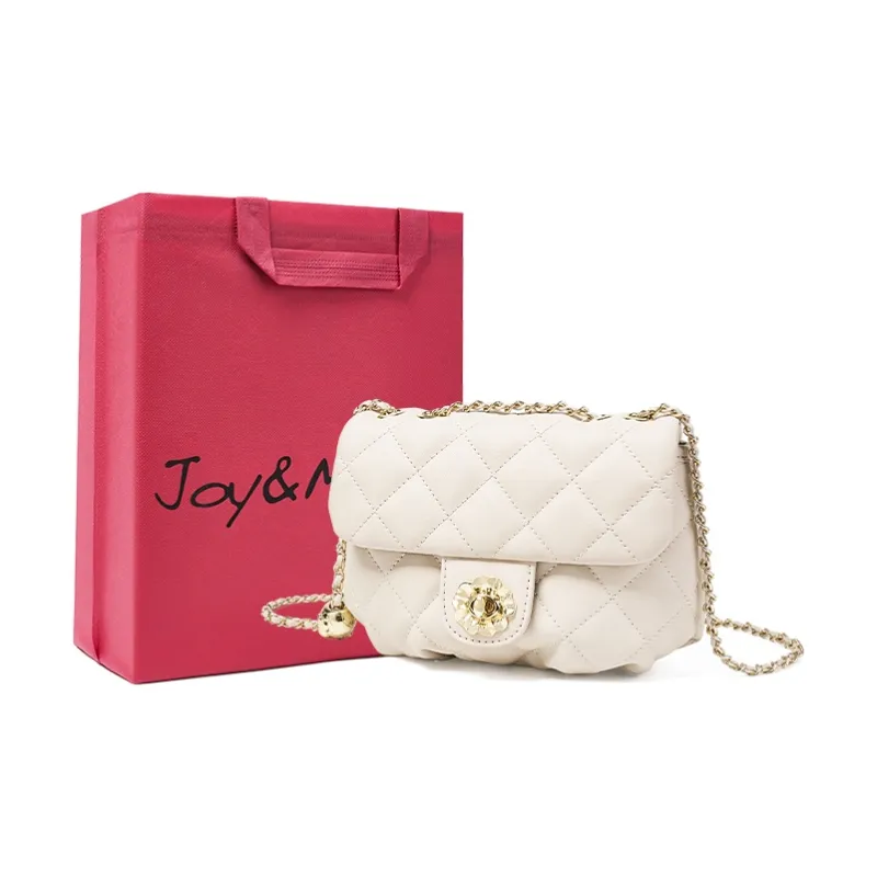 Joy&Mario Cow Leather Shoulder Bag, Crossbody Bag Regular Women's Ecru/Classic Black-0