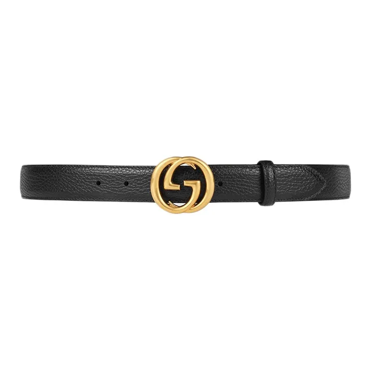 GUCCI Double G Minimalist Style Smooth Buckle Men's Width: 3cm-2