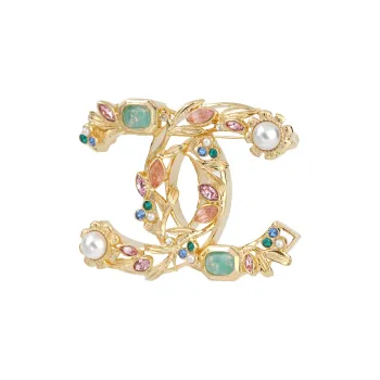CHANEL Metal Brooch Women's Gold