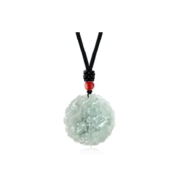 Best Wishes Bean Type Jadeite Necklaces Unisex