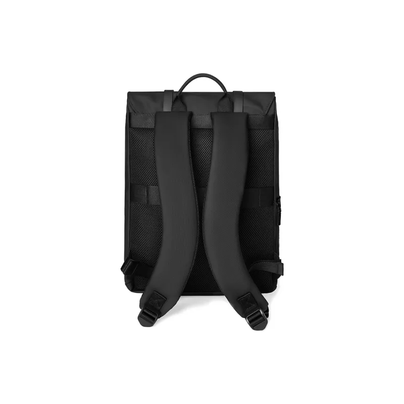 PIERRE CARDIN Fabric, Synthetic Leather Backpack Large Size Unisex Black/Green-4