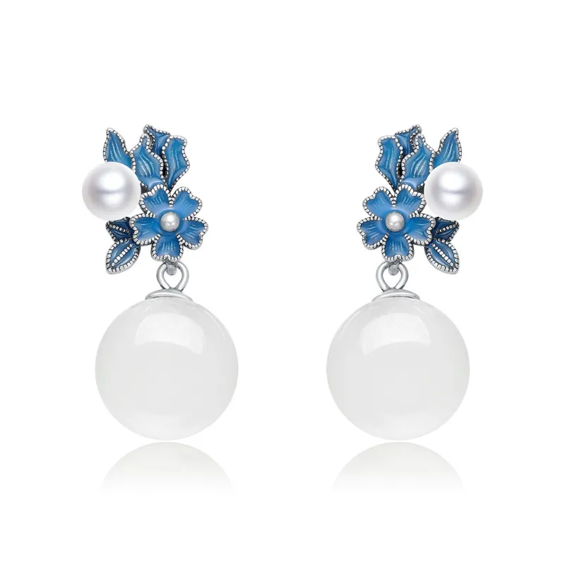 MARY WINDSOR Hetian Jade Earrings Women's White Jade-0
