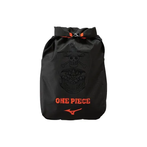 Mizuno One Piece Collaboration Polyester Storage Bag Unisex Black & Red