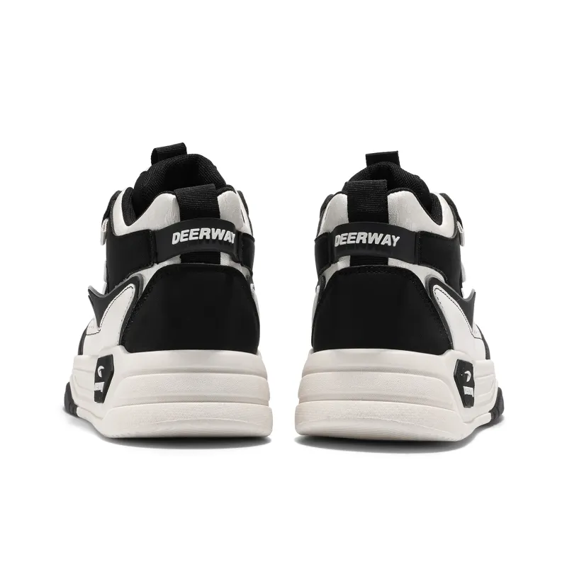 DEERWAY Thermal Abrasion Resistant Lightweight Mid Top Height Increasing Stylish Skateboarding Shoes Men's-14