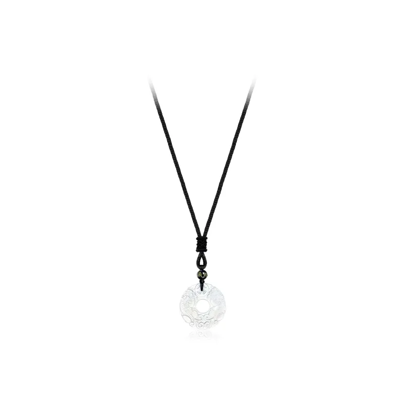 Jingleo Obsidian Jade Necklaces Unisex-1