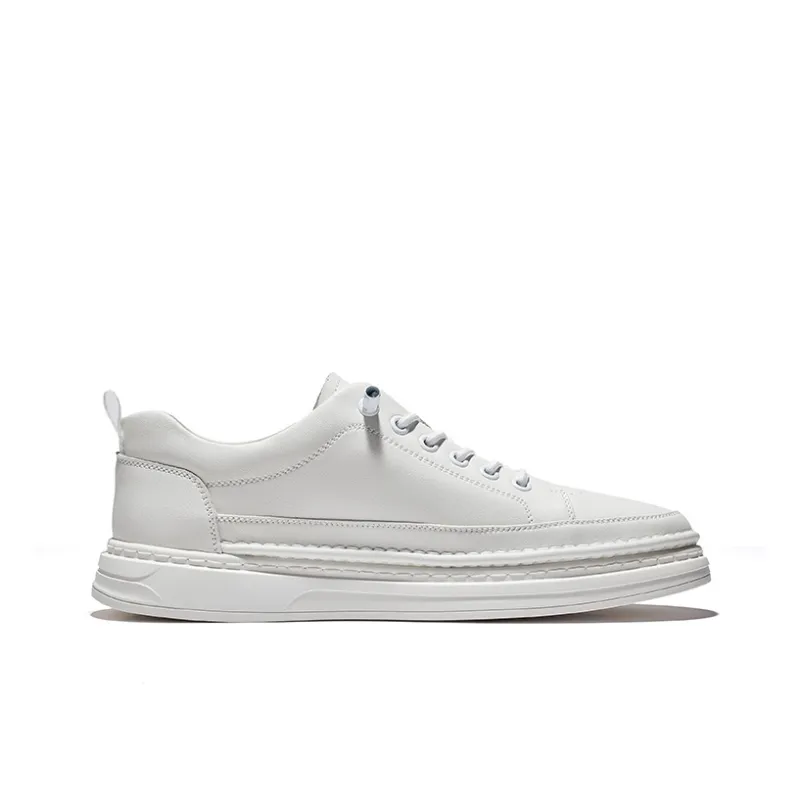 JOSINY Small White Shoes Wear-resistant And Lightweight Low-Top Skateboard Shoes Men's-3