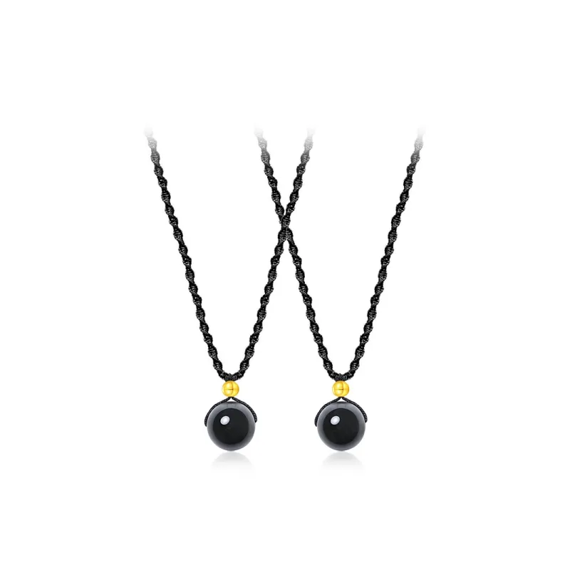 Teddy Bear Collection Obsidian Necklaces Unisex-1