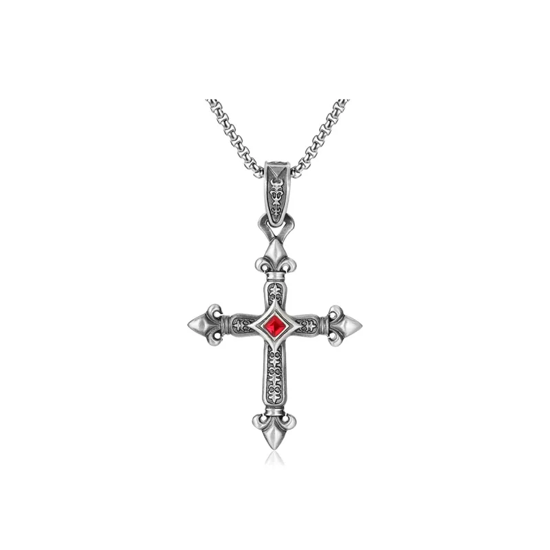 EVBEA Pure Tin Pendant Stainless Steel Necklaces Unisex-0