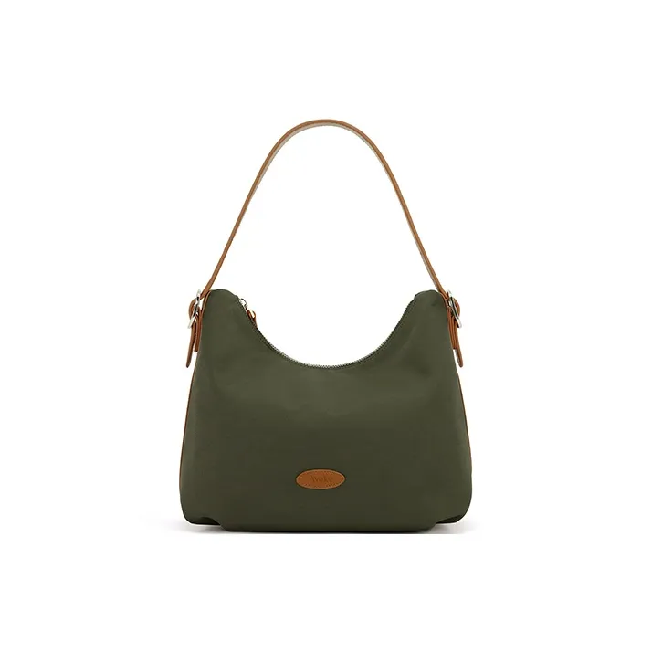 AVOKE Nylon With Cow Leather Tote Shoulder Bag, Crossbody Bag Unisex Multicolor-7