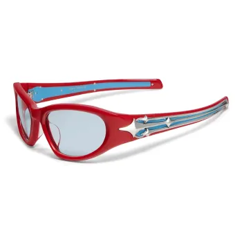 GENTLE MONSTER Paradox Plate Frame Irregular Shape Sunglasses Unisex Red