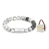 Women's Beaded Bracelet+White Gold Gift Box Set