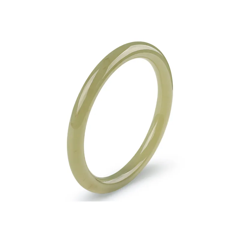 TAMINA Hetian Jade Bangles Unisex Green Jade-0