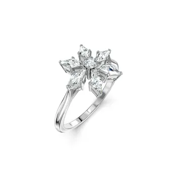 Swarovski Artificial Crystal Rings Women's White Gold Plated