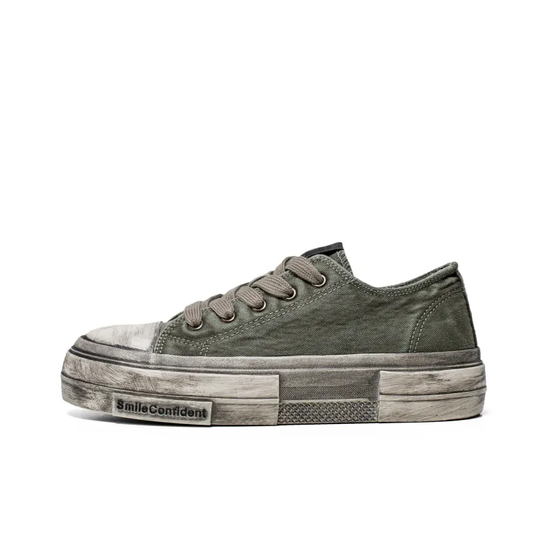 Mengsai Slip Resistant, Abrasion Resistant, Lightweight Low Top Canvas Shoes Men's Army Green-0