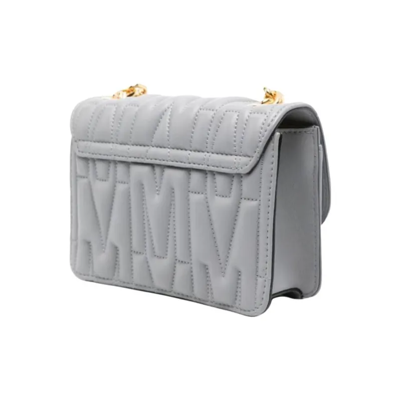 MOSCHINO Sheepskin Shoulder Bag, Crossbody Bag Trumpets Women's Light Gray-1