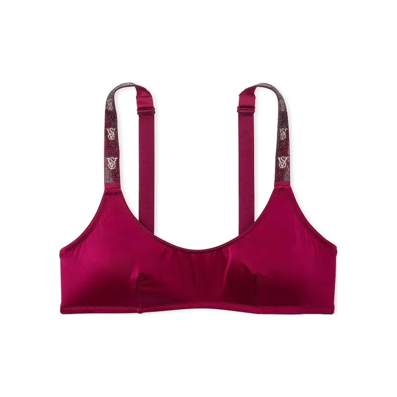 Victoria's Secret Very Sexy Shine Strap Scoop Bralette / Campari Red Bra Women's Gin Balin Red-0