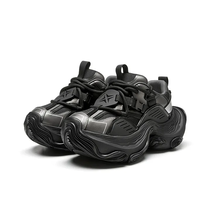 XMZY Dune Series Sandalwood Height Increasing Wear-Resistant Low-Top Chunky Sneakers Unisex-18