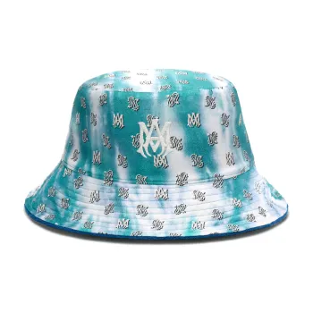 AMIRI Micro Paisley Tie Dye Silk Reversible Bucket Hat