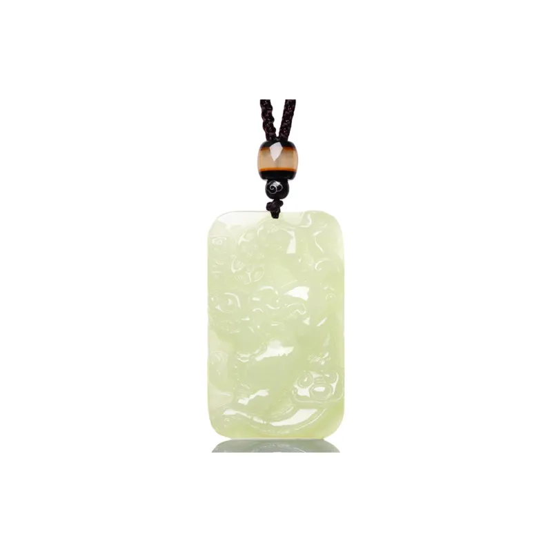 MARY WINDSOR Hetian Jade Necklaces Unisex Pale Greenish White Jade-0