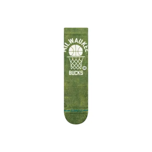 NBA x Stance Milwaukee Bucks Mid-Calf Socks Men 1 Pack Green