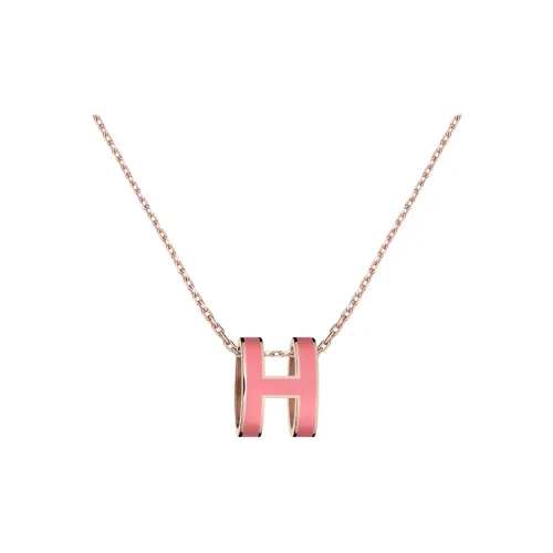 HERMES Pop H Necklace Collection Necklaces Women's Pink