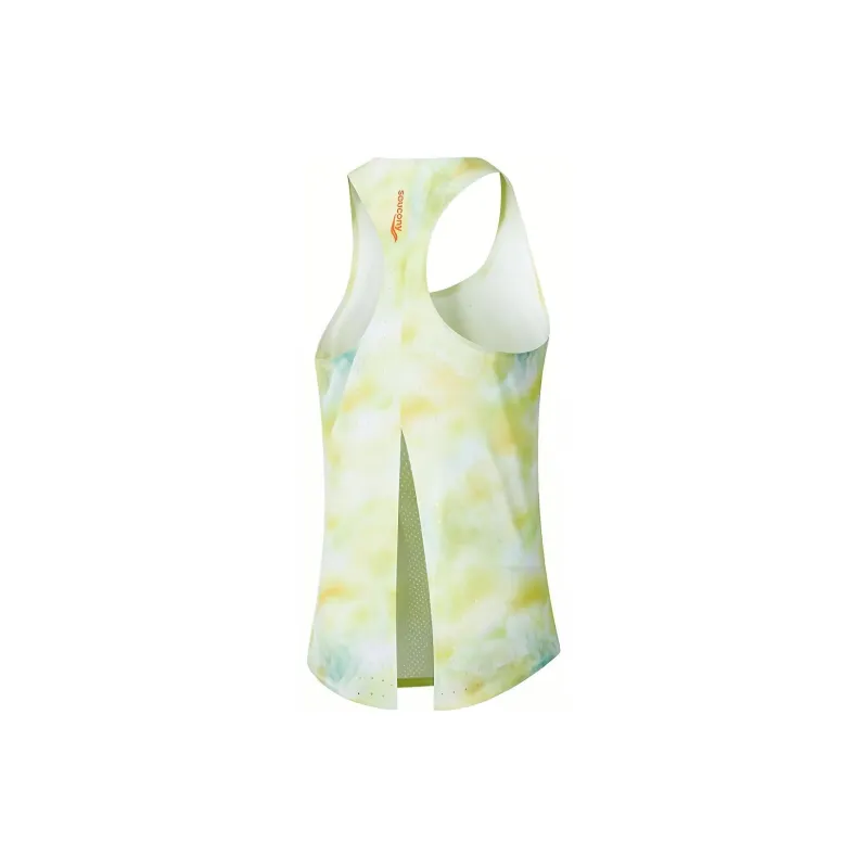 Saucony Tank Tops Women's Yellow Green Gradient Color Set-1