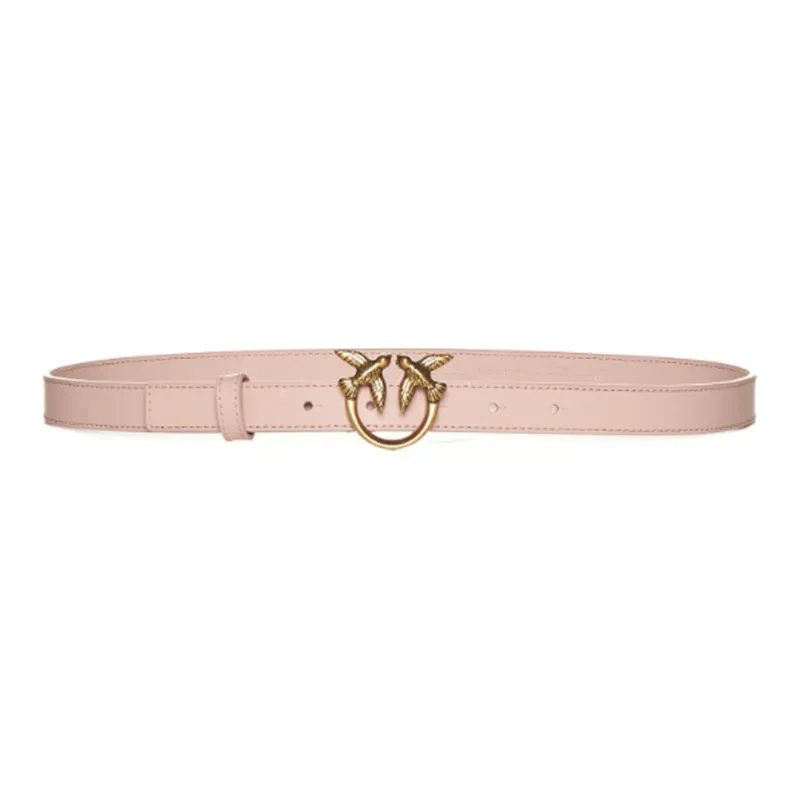 O Love Bird Plaque Buckle Belt-0