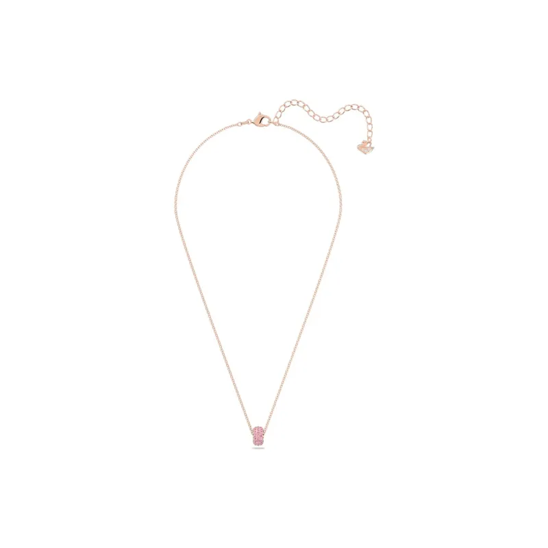 Swarovski Dextera Rose Gold Tone Plated Necklaces Women's Pink-1