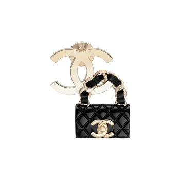CHANEL Brooch Women's Gold/Black