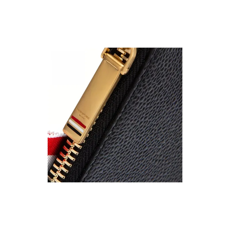 THOM BROWNE· Cow Leather Wallets Coin Purses Men's Black-3