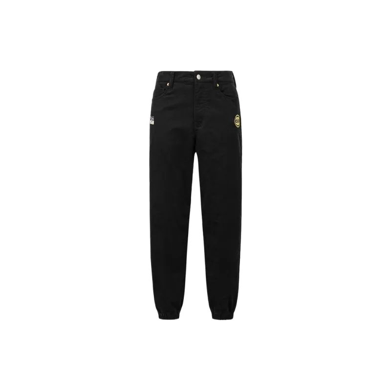 EVISU 2024 Fall And Winter Cuffed Pants Men Black-1