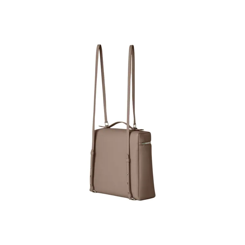 Loro Piana Calfskin Backpack Women's Warm Milk Scented-2