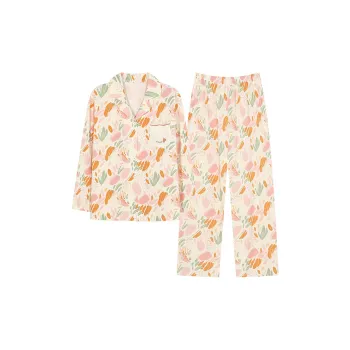 Cotton Has A Home Pajama Set Women's Apricot Skin