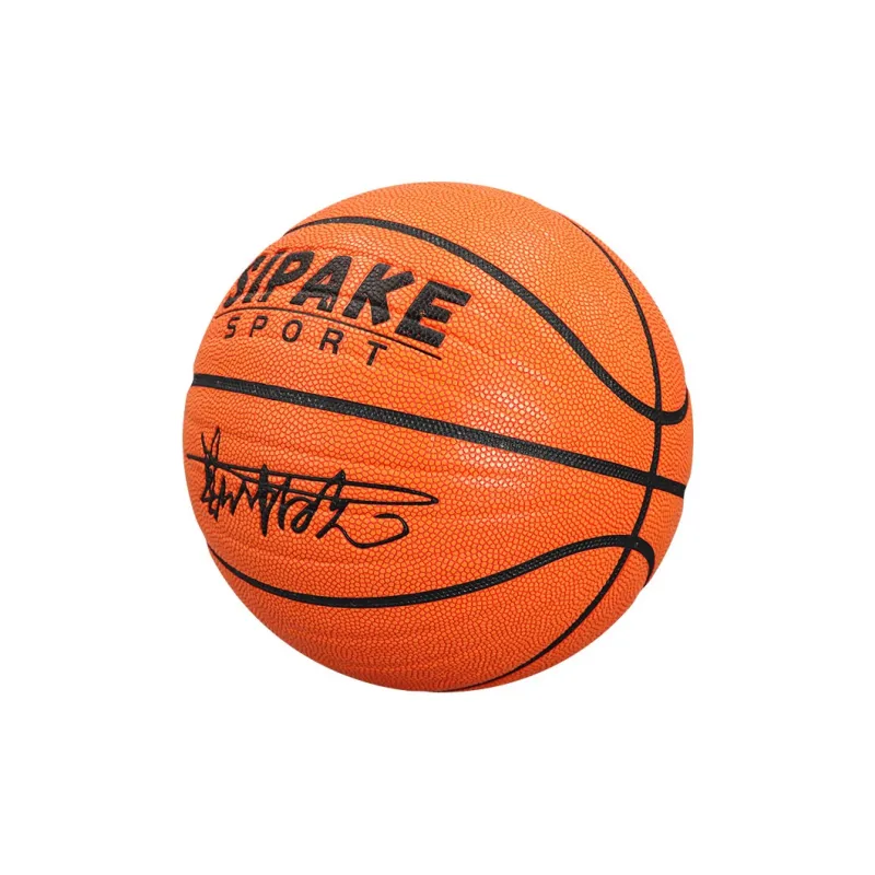 SIPAKESPORT PU Basketball Wave Pattern Orange Size 7 Students Exclusive Training Unisex-3