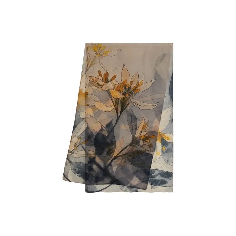 WENSLI 100% Mulberry Silk Scarves Women's-4