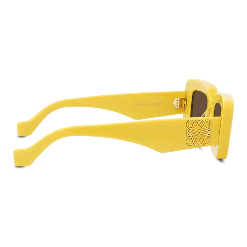 LOEWE Acetate Rectangular Sunglasses Men's Yellow-2