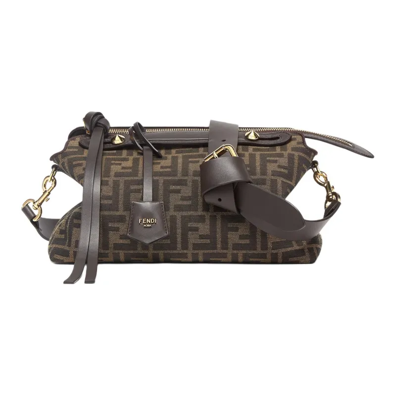 FENDI By The Way Series Polyester Handbag Medium Size Women's Brown-1