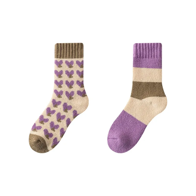 MIIOW Mid Calf Socks Women's Combo Set-12