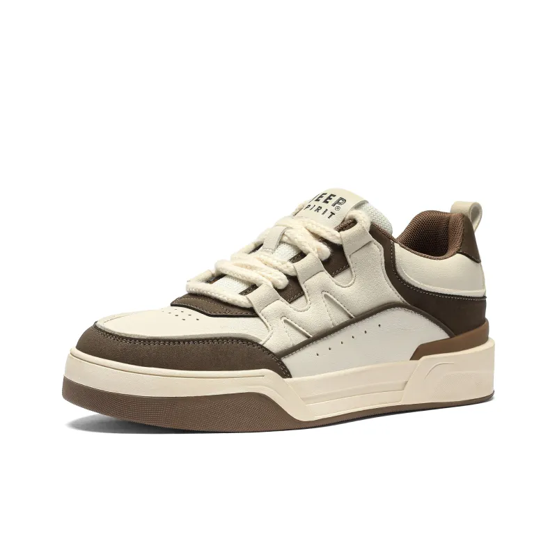 JEEP SPIRIT Coverage Anti Slip And Wear Resistant Low Top Skateboard Shoes Men's Cuban Brown-1
