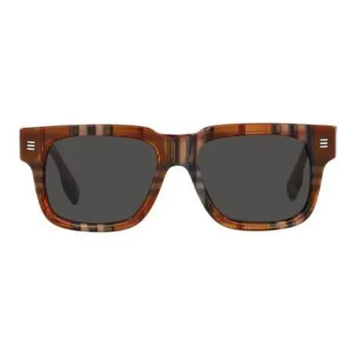 Burberry Plate Frame Square Sunglasses Men's Brown