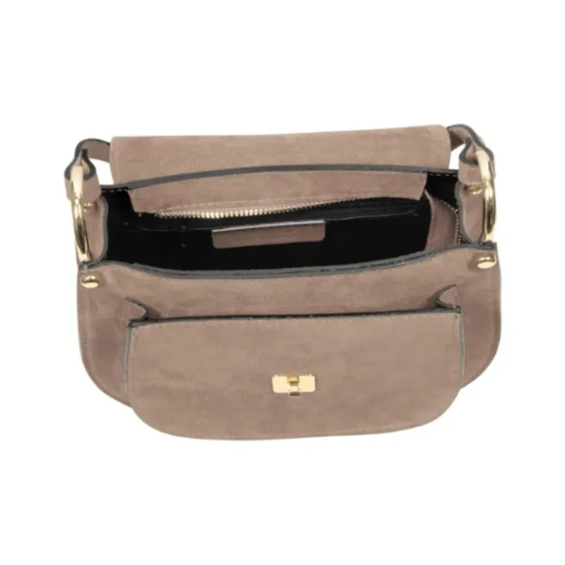 Le Parmentier Calfskin Crossbody Bag Shoulder Bag Women's Taupe-2