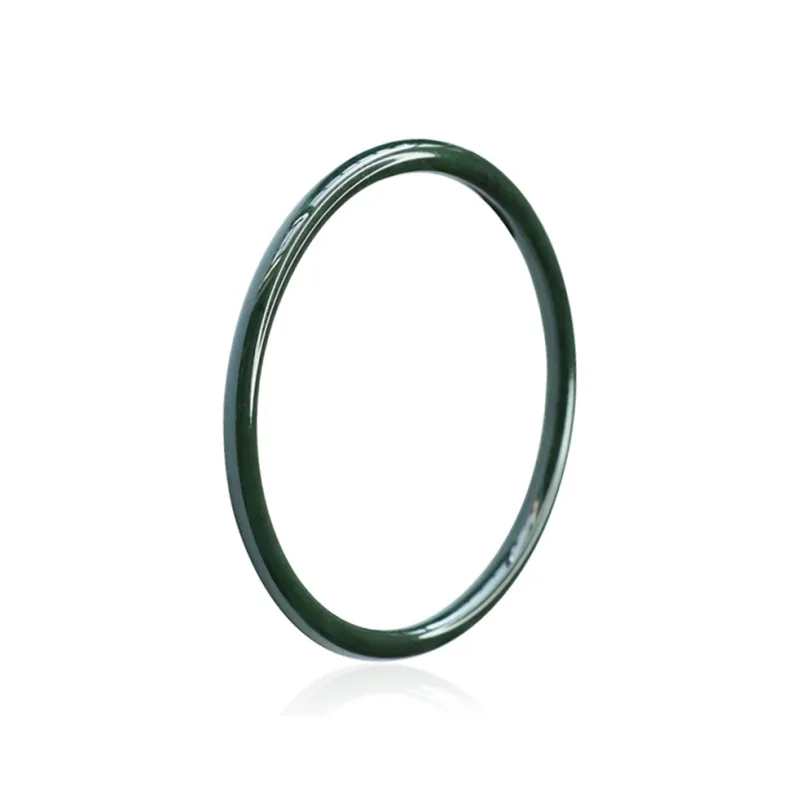 FUSSEM Hetian Jade Bangles Unisex Black Jade-0