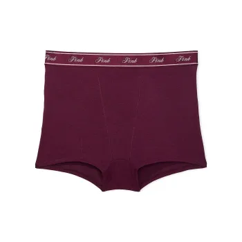 Victoria's Secret PINK Logo Micro High-Waist Boyshort Panty / Wild Rose Underpants Women's 1 Pack Wild Rose