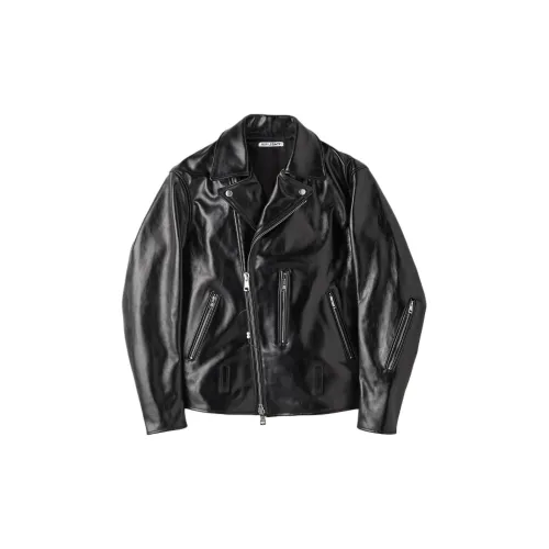 OUR LEGACY Leather Jackets Men Black