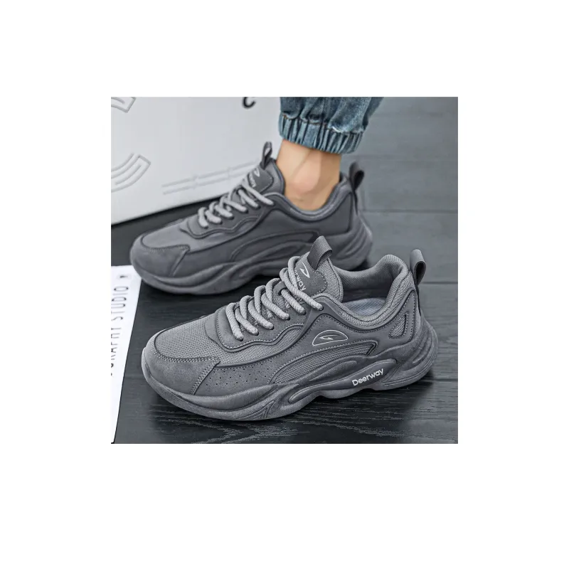 DEERWAY Cushioned Slip Resistant Abrasion Resistant Low Top Chunky Sneakers Men's-31