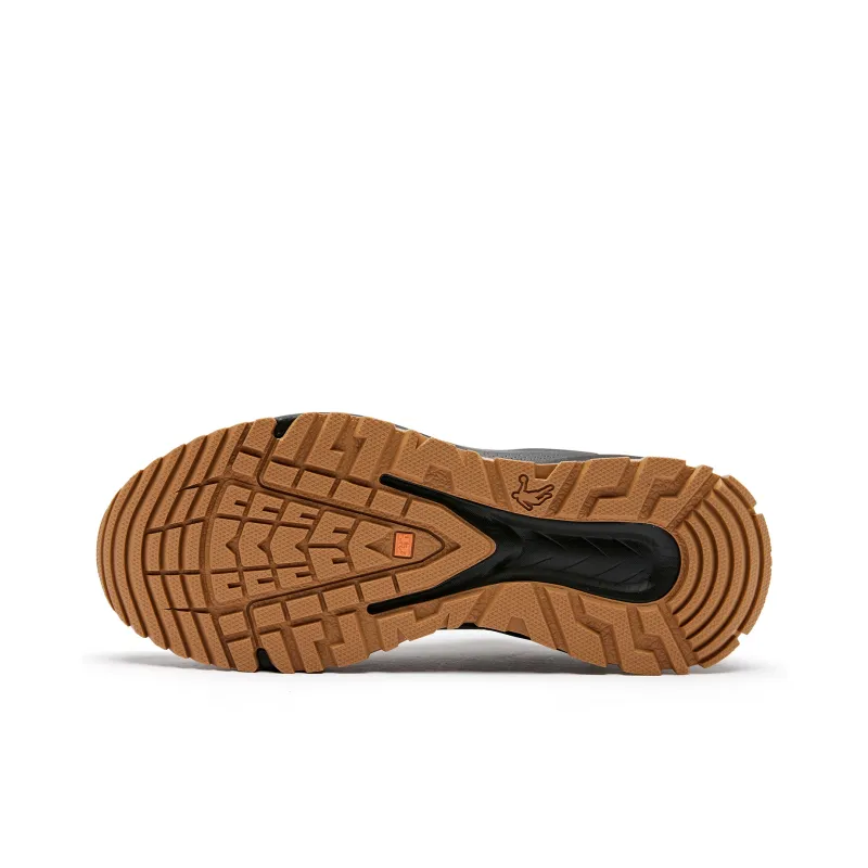 QIAODAN Anti Slip Wear Resistant Low Top Casual Running Shoes Men's Black Brown-4